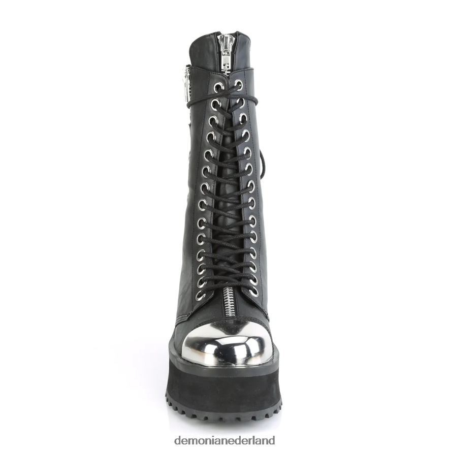 grafdelver-14 zwart veganistisch leer 64NX0X426 Demonia