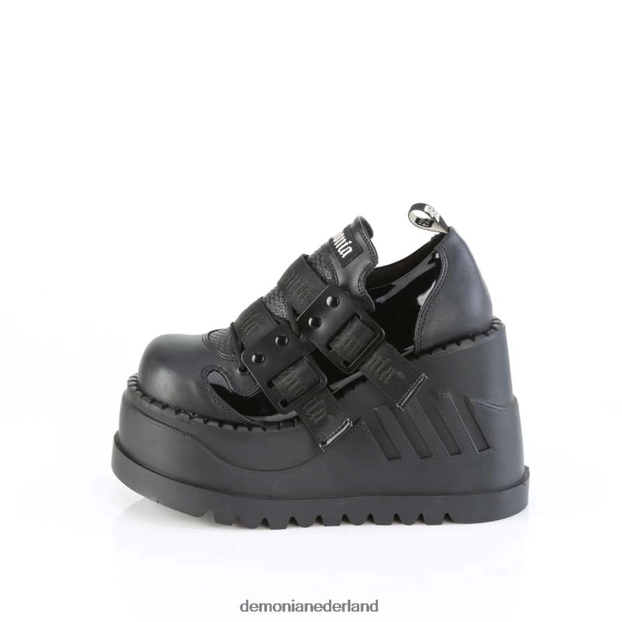 stomp-28 zwart lak-veganistisch leer 64NX0X470 Demonia