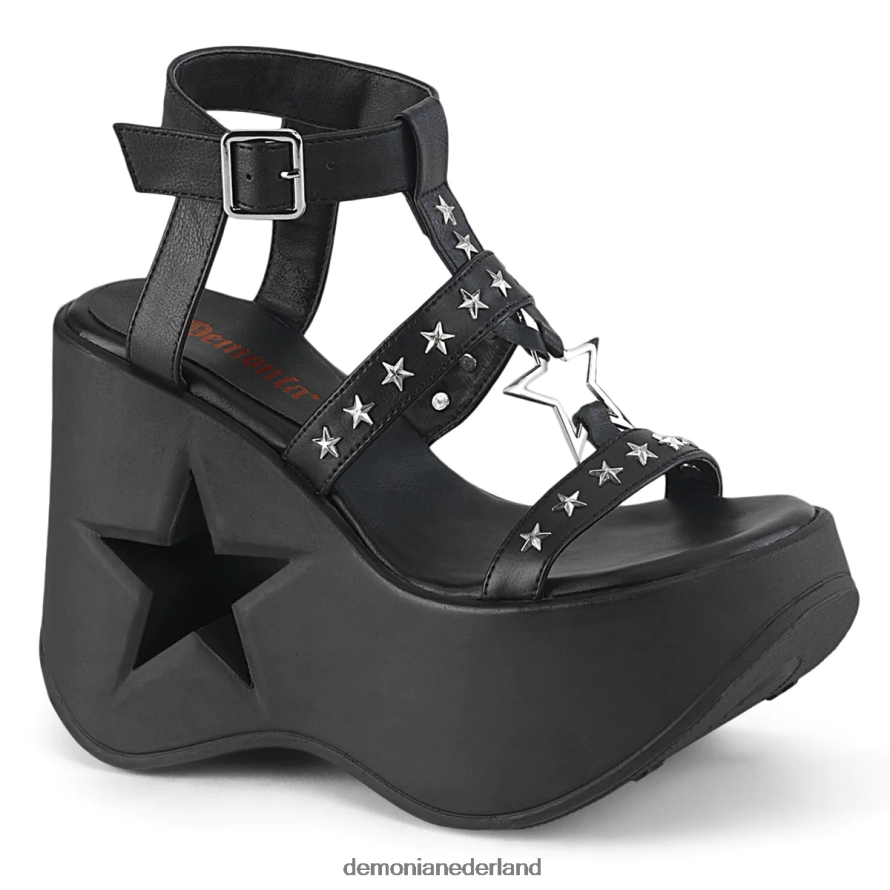 dynamiet-12 zwart veganistisch leer 64NX0X519 Demonia