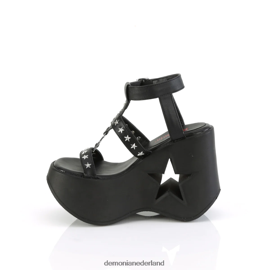 dynamiet-12 zwart veganistisch leer 64NX0X519 Demonia