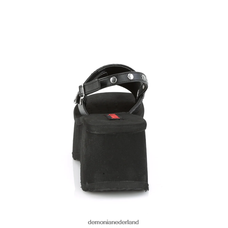 funn-32 zwart visnet-veganistisch leer 64NX0X496 Demonia