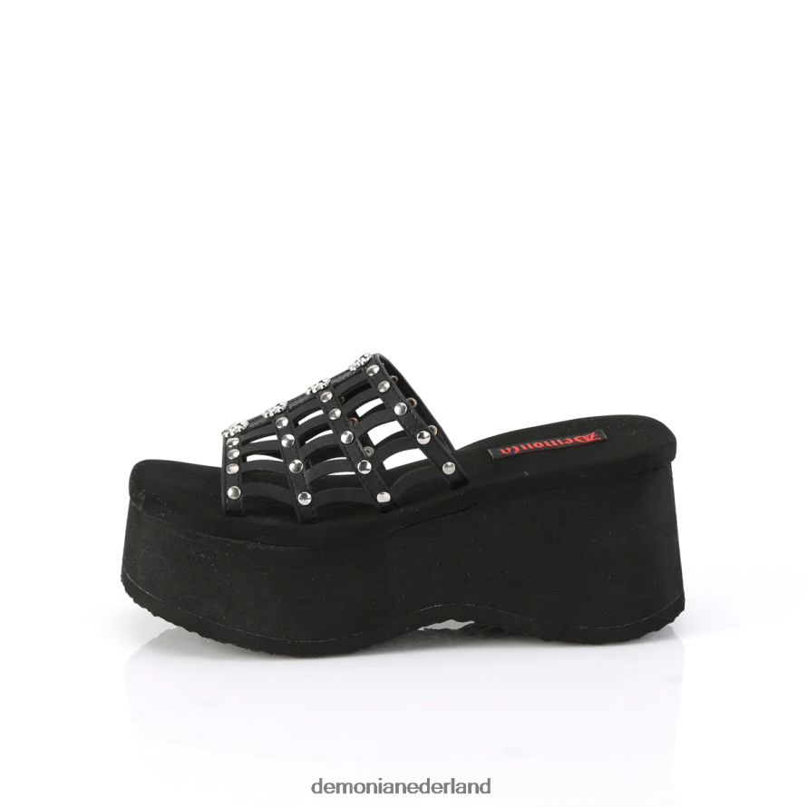 leuk-13 zwart veganistisch leer 64NX0X507 Demonia