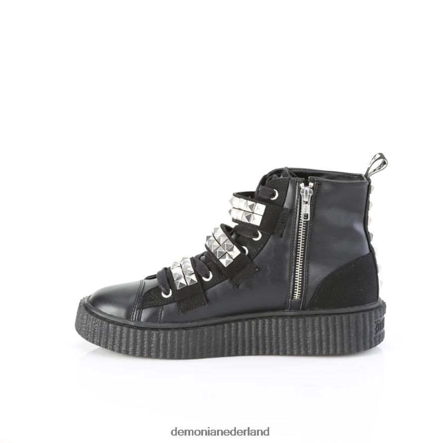 sneeker-225 zwart canvas-veganistisch leer 64NX0X553 Demonia