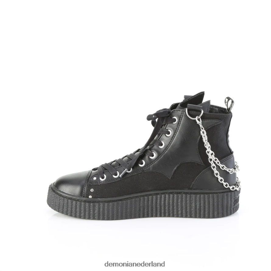 sneeker-230 zwart canvas-veganistisch leer 64NX0X552 Demonia