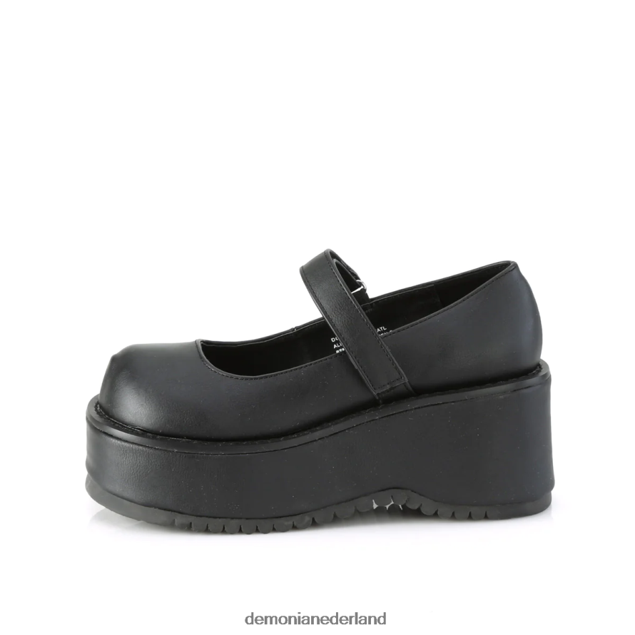 Dollie-01 zwart veganistisch leer 64NX0X1100 Demonia
