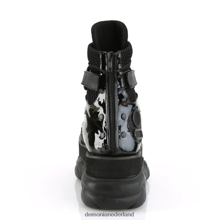 Neptunus-126 zwart veganistisch leer-visnetstof-patent 64NX0X1220 Demonia