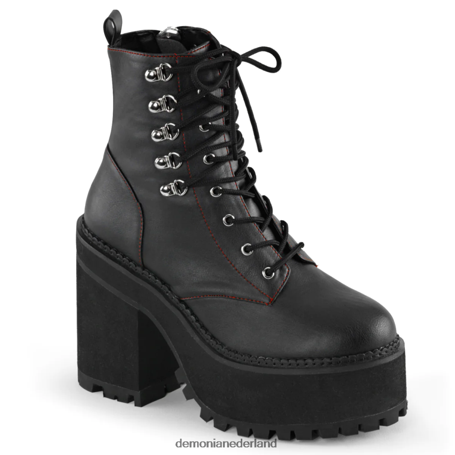 aanval-100 zwart veganistisch leer 64NX0X929 Demonia