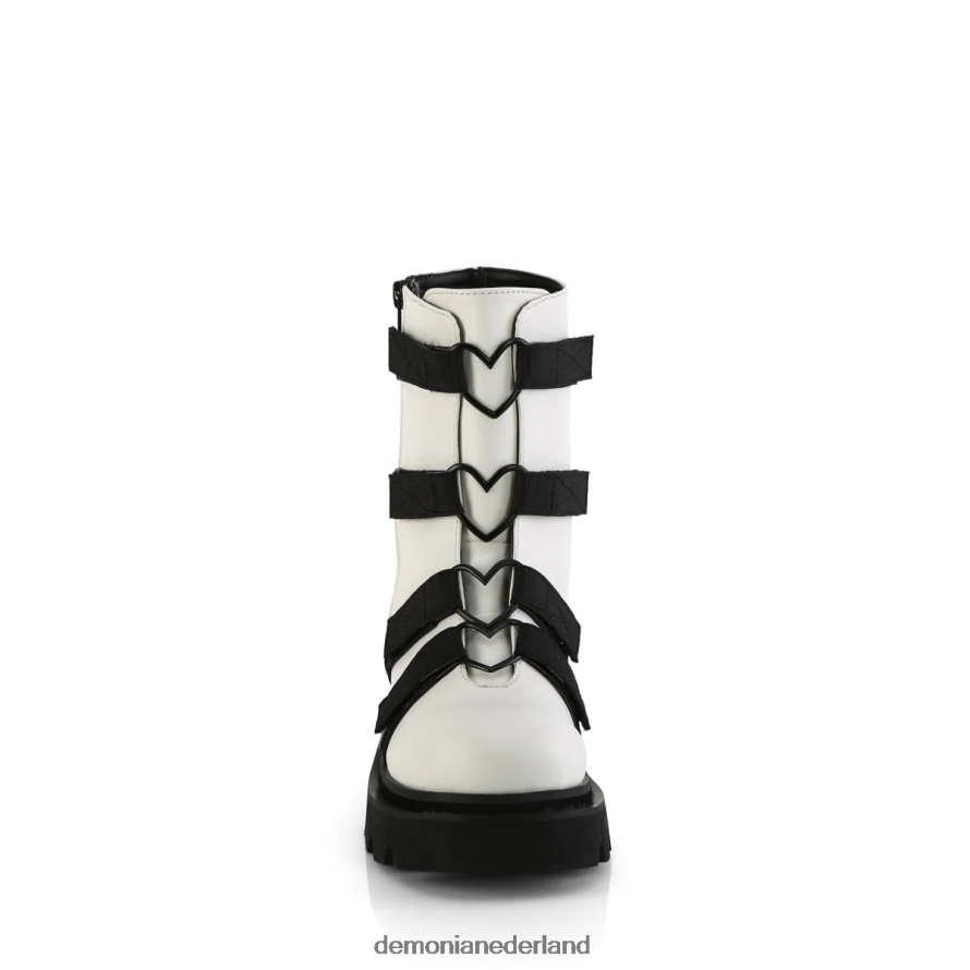 afvallige-50 wit veganistisch leer-nylon 64NX0X1243 Demonia