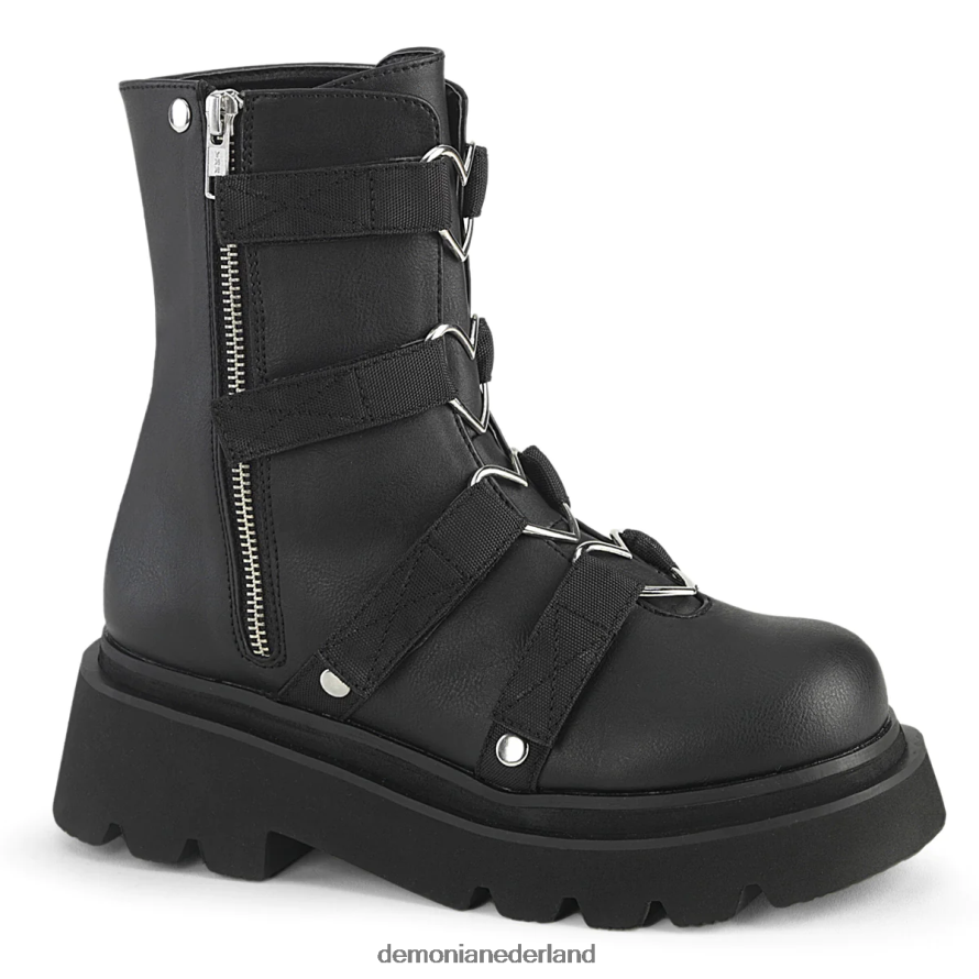 afvallige-50 zwart veganistisch leer-nylon 64NX0X1242 Demonia