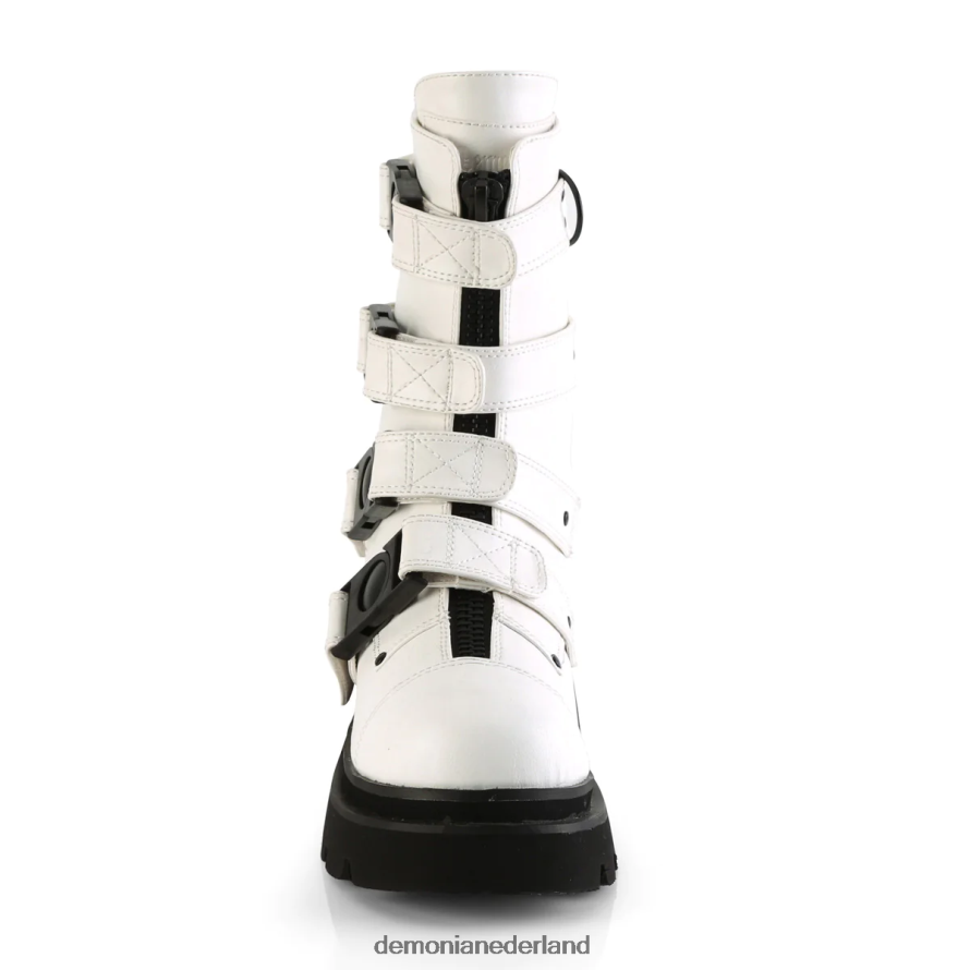 afvallige-55 wit veganistisch leer 64NX0X1245 Demonia