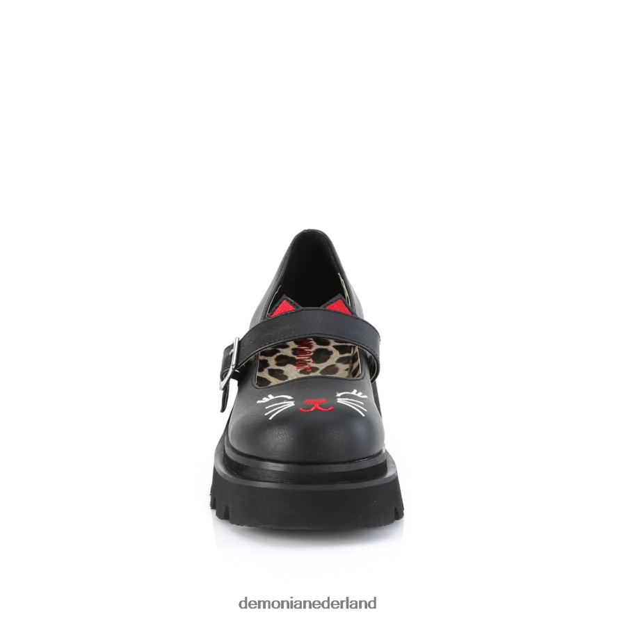 afvallige-56 zwart veganistisch leer 64NX0X1247 Demonia