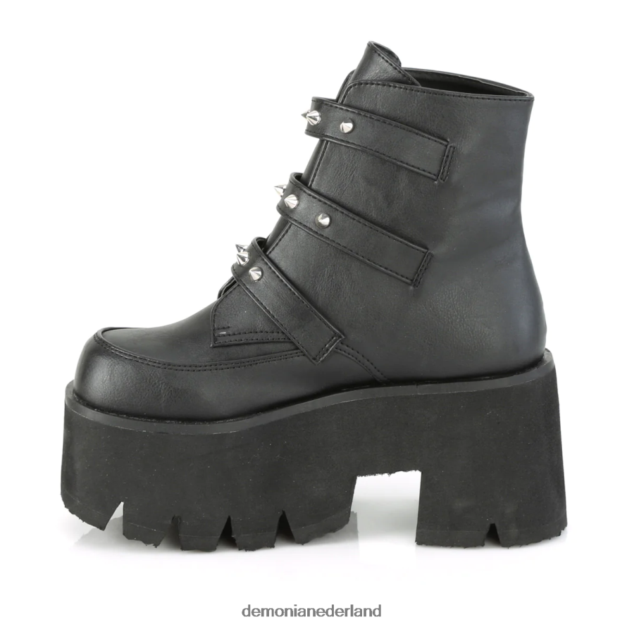 as-55 zwart veganistisch leer 64NX0X921 Demonia