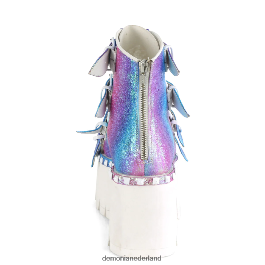 as-70 paars multi iriserend veganistisch leer 64NX0X928 Demonia