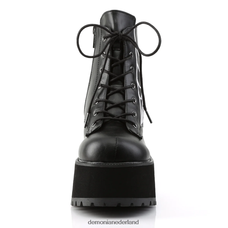 boswachter-105 zwart veganistisch leer 64NX0X1235 Demonia