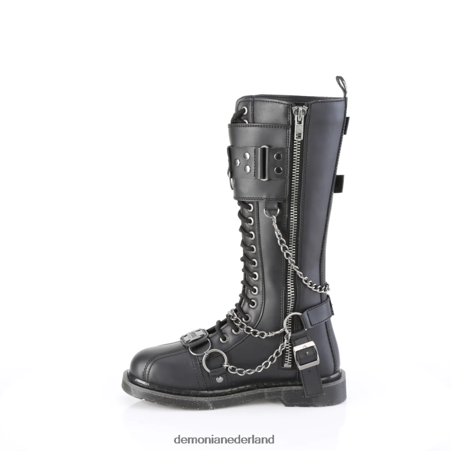 bout-415 zwart veganistisch leer 64NX0X956 Demonia