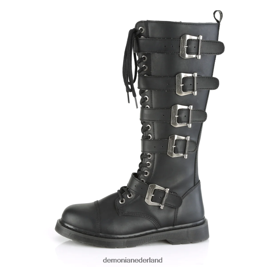 bout-425 zwart veganistisch leer 64NX0X957 Demonia