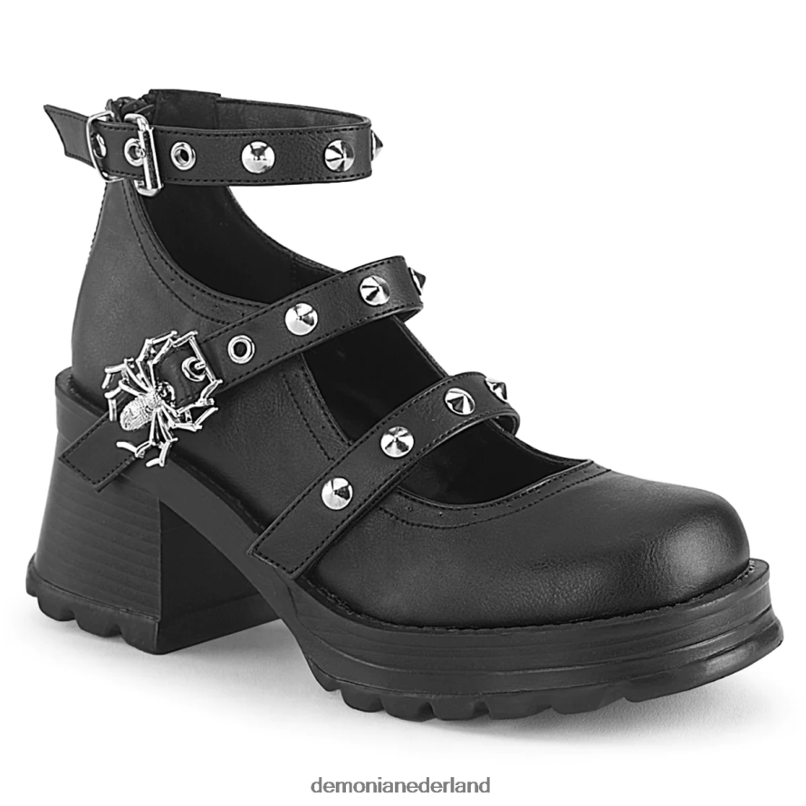 brutaal-30 zwart veganistisch leer 64NX0X970 Demonia