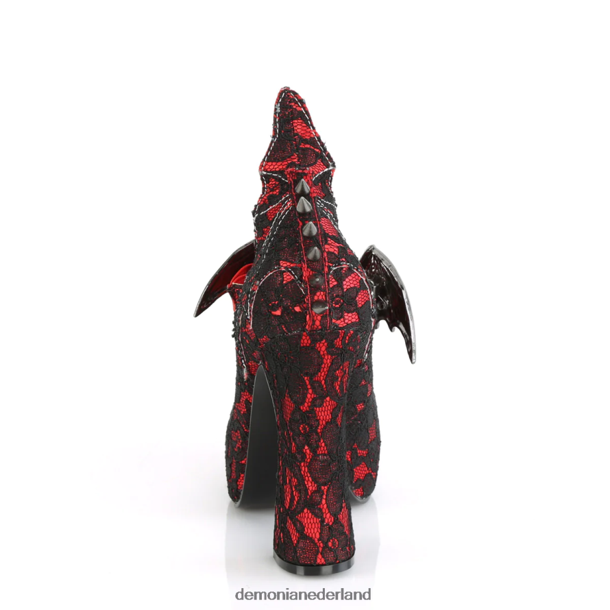 demon-18 rood satijnzwart kant 64NX0X1084 Demonia