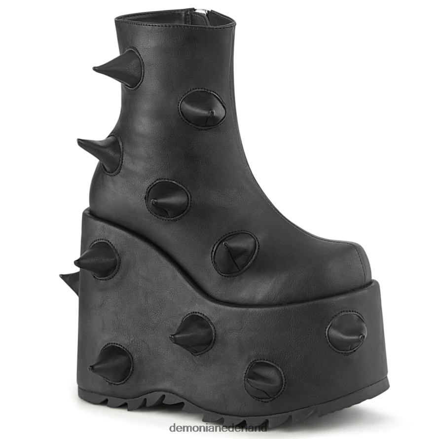 dood-77 zwart veganistisch leer 64NX0X1349 Demonia