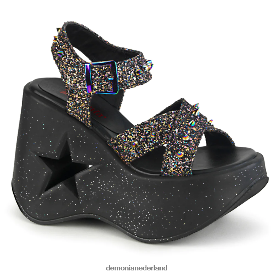 dynamiet-02 zwarte multi-glitter 64NX0X1109 Demonia