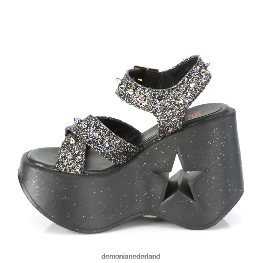 dynamiet-02 zwarte multi-glitter 64NX0X1109 Demonia