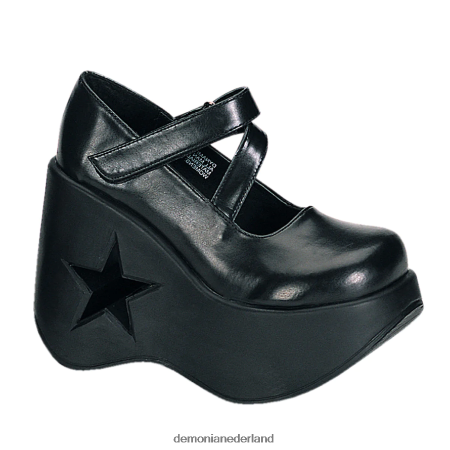 dynamiet-03 zwart veganistisch leer 64NX0X1111 Demonia