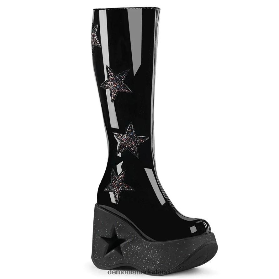 dynamiet-218 zwart lakzwart multi glitter 64NX0X1122 Demonia