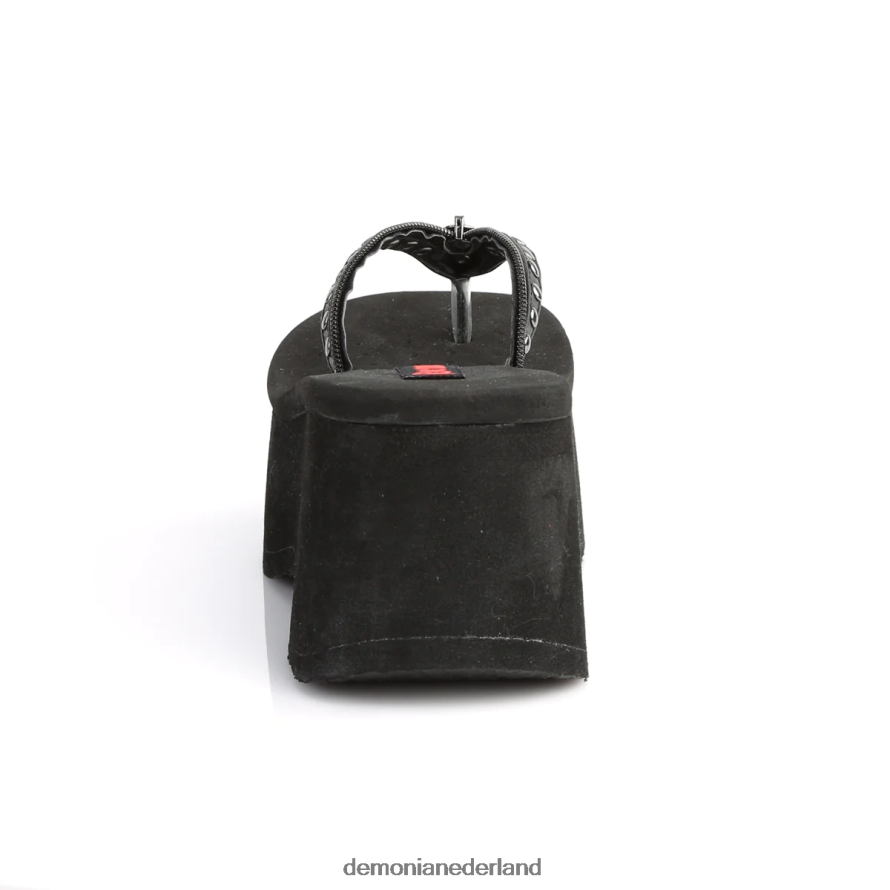 funn-33 zwart veganistisch leer 64NX0X1168 Demonia