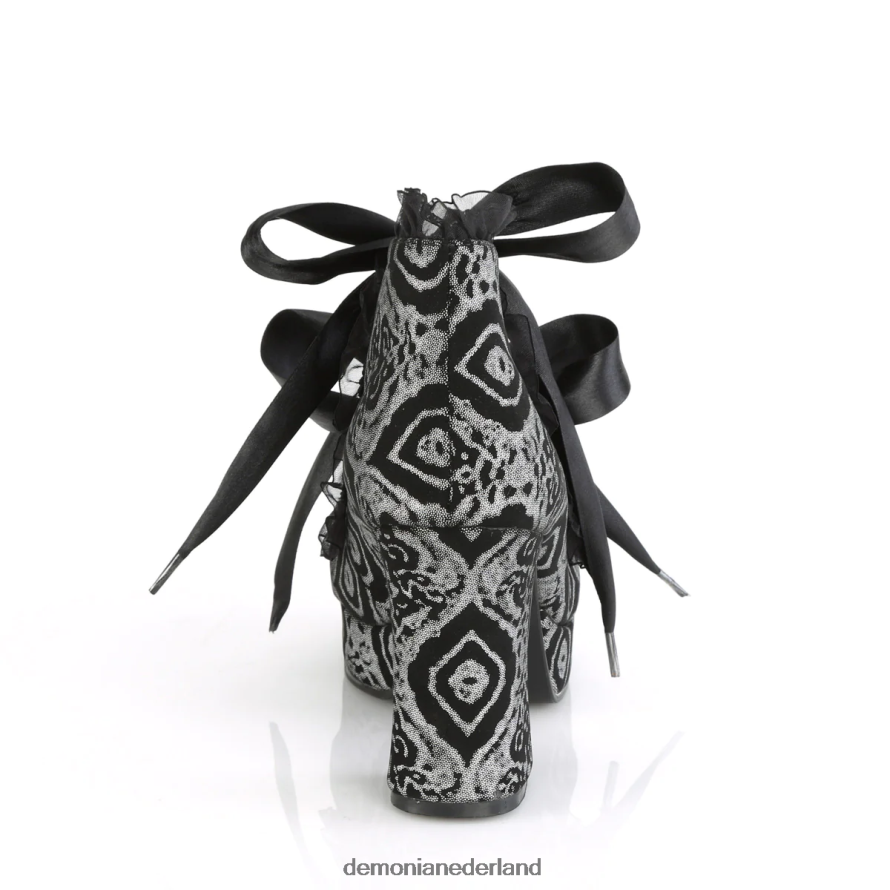 gotika-53 zwart-zilver kunstnubuckleer 64NX0X1173 Demonia