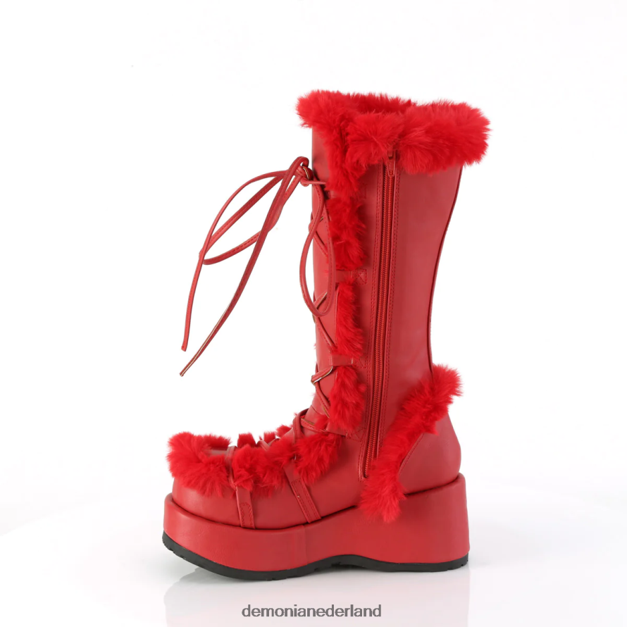 hokje-311 rood veganistisch leer 64NX0X1051 Demonia