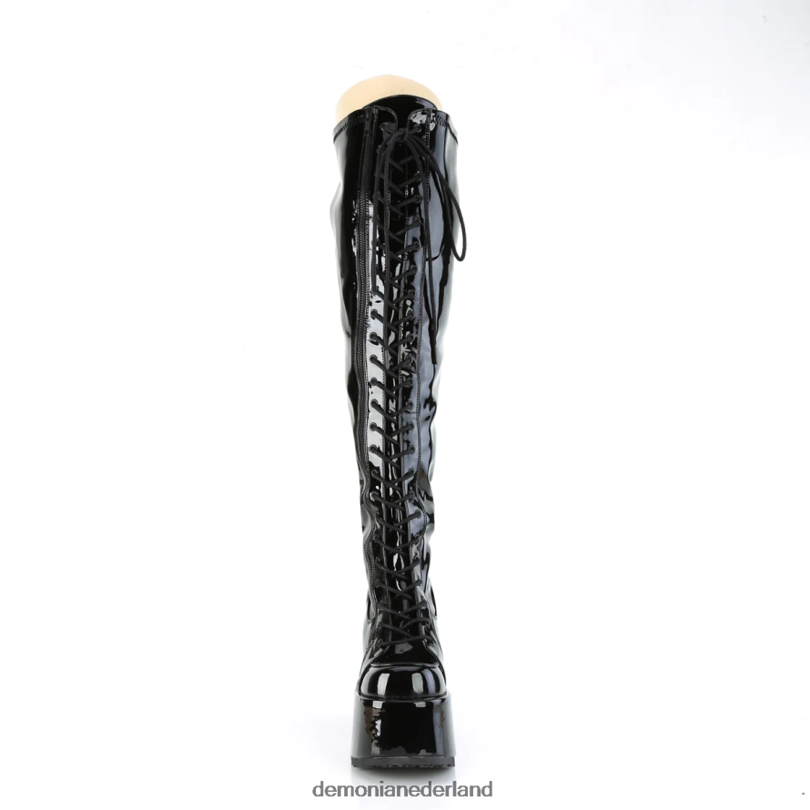kameel-300wc zwart stretch patent 64NX0X1003 Demonia