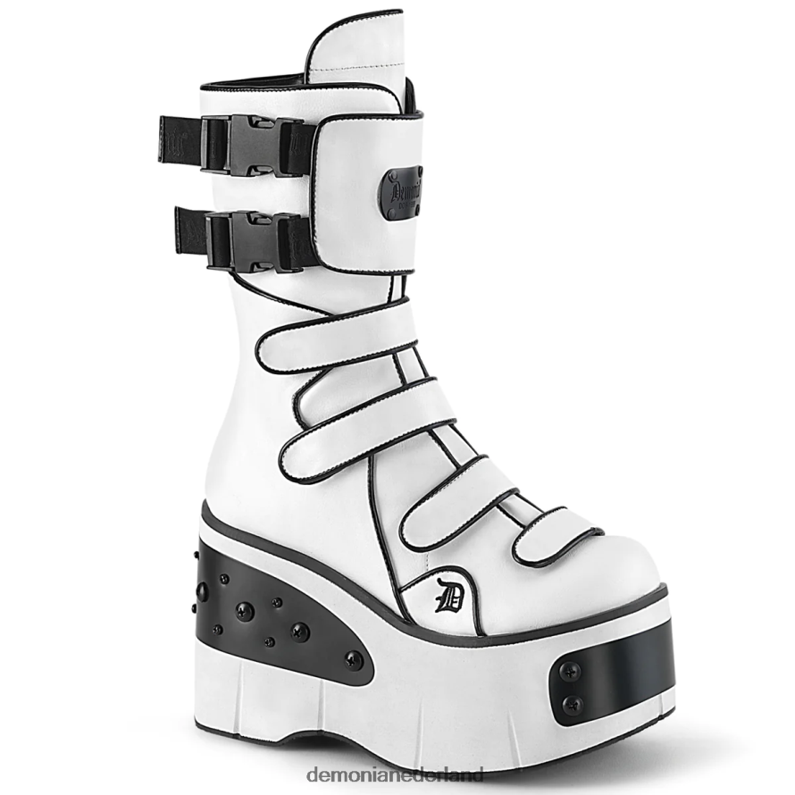 kera-108 wit veganistisch leer 64NX0X1192 Demonia