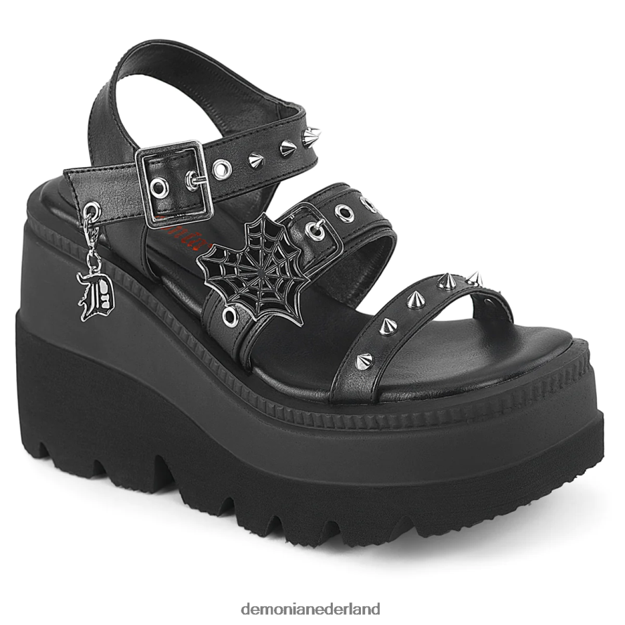 schudder-13 zwart veganistisch leer 64NX0X1262 Demonia