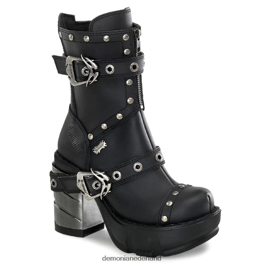 sinistere-201 zwart veganistisch leer 64NX0X1307 Demonia