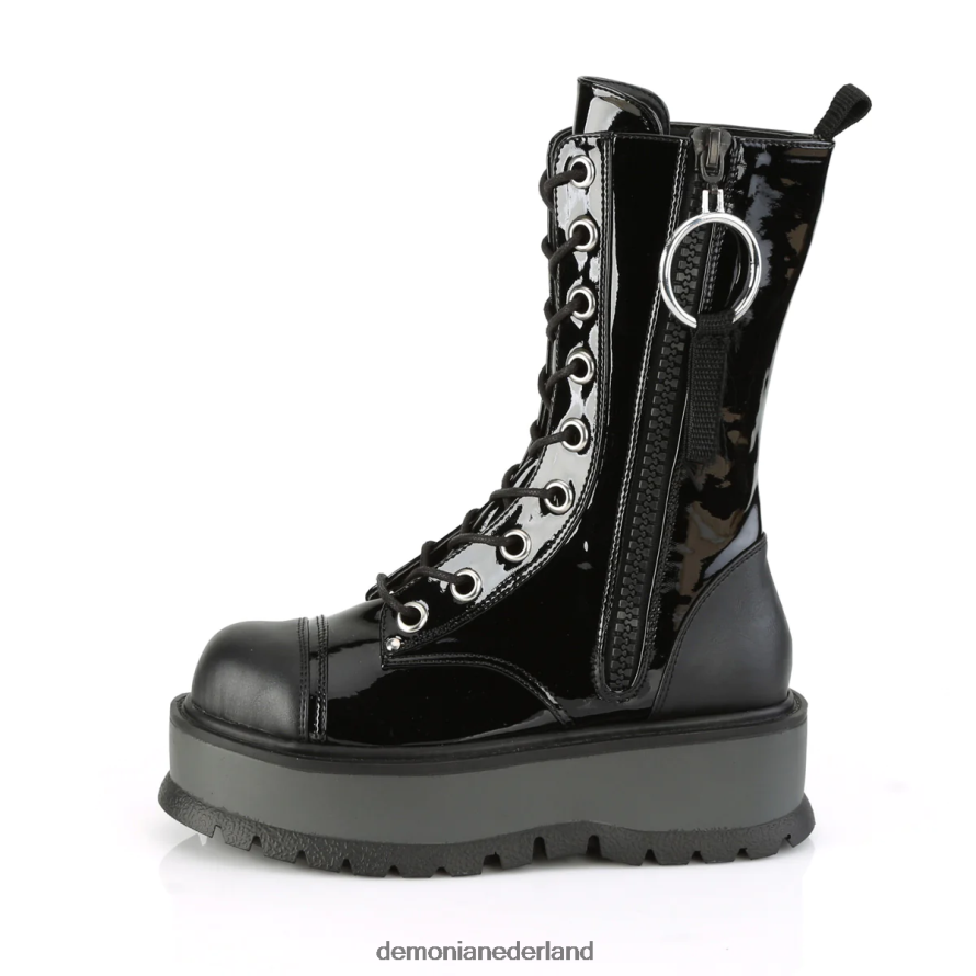 slacker-220 zwart veganistisch leer 64NX0X1321 Demonia