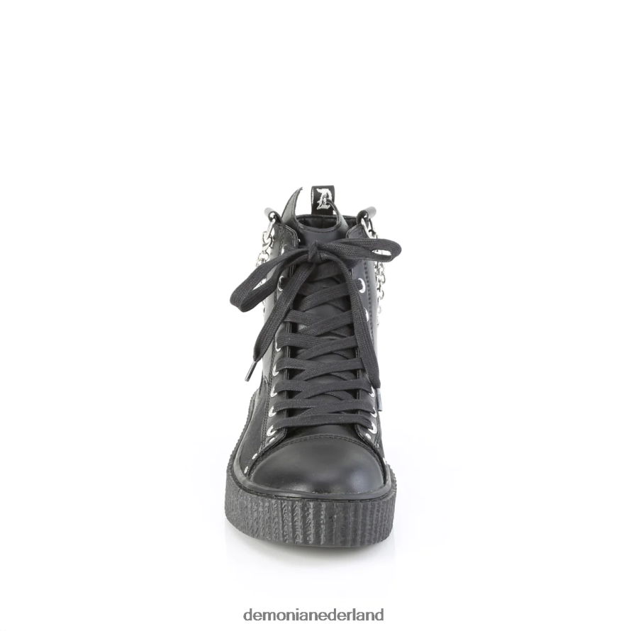 sneeker-230 zwart canvas-veganistisch leer 64NX0X1352 Demonia
