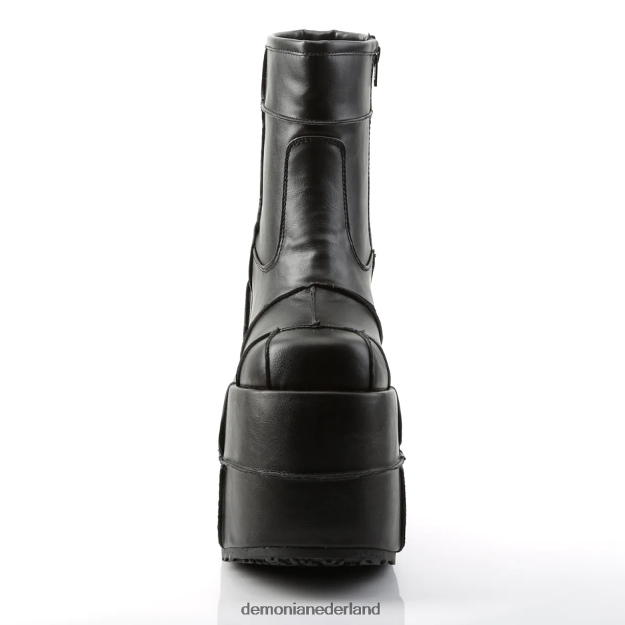 stapel-201 zwart veganistisch leer 64NX0X1374 Demonia