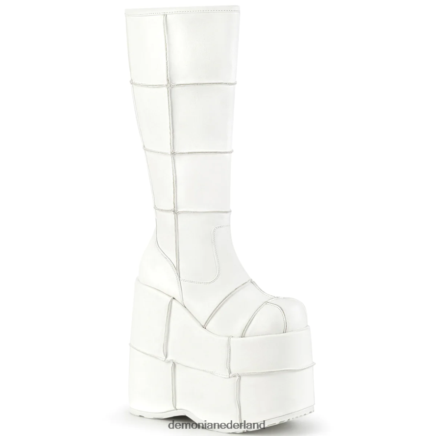 stapel-301 wit veganistisch leer 64NX0X1379 Demonia