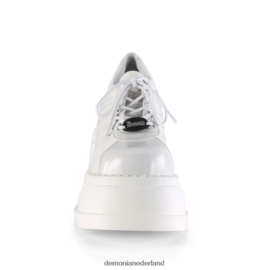 stomp-08 wit lak-veganistisch leer 64NX0X1383 Demonia
