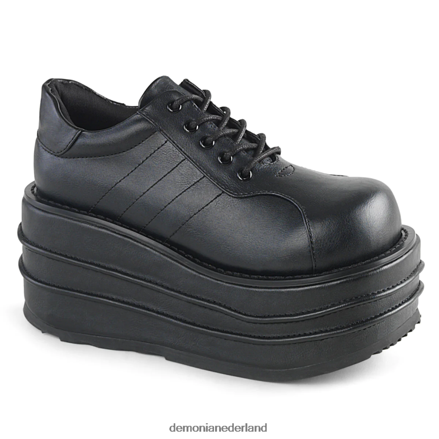 tempo-08 zwart veganistisch leer 64NX0X1433 Demonia