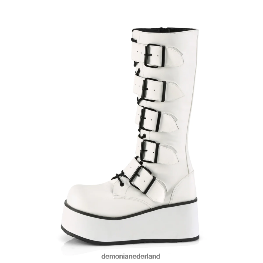 trashville-518 wit veganistisch leer 64NX0X1453 Demonia